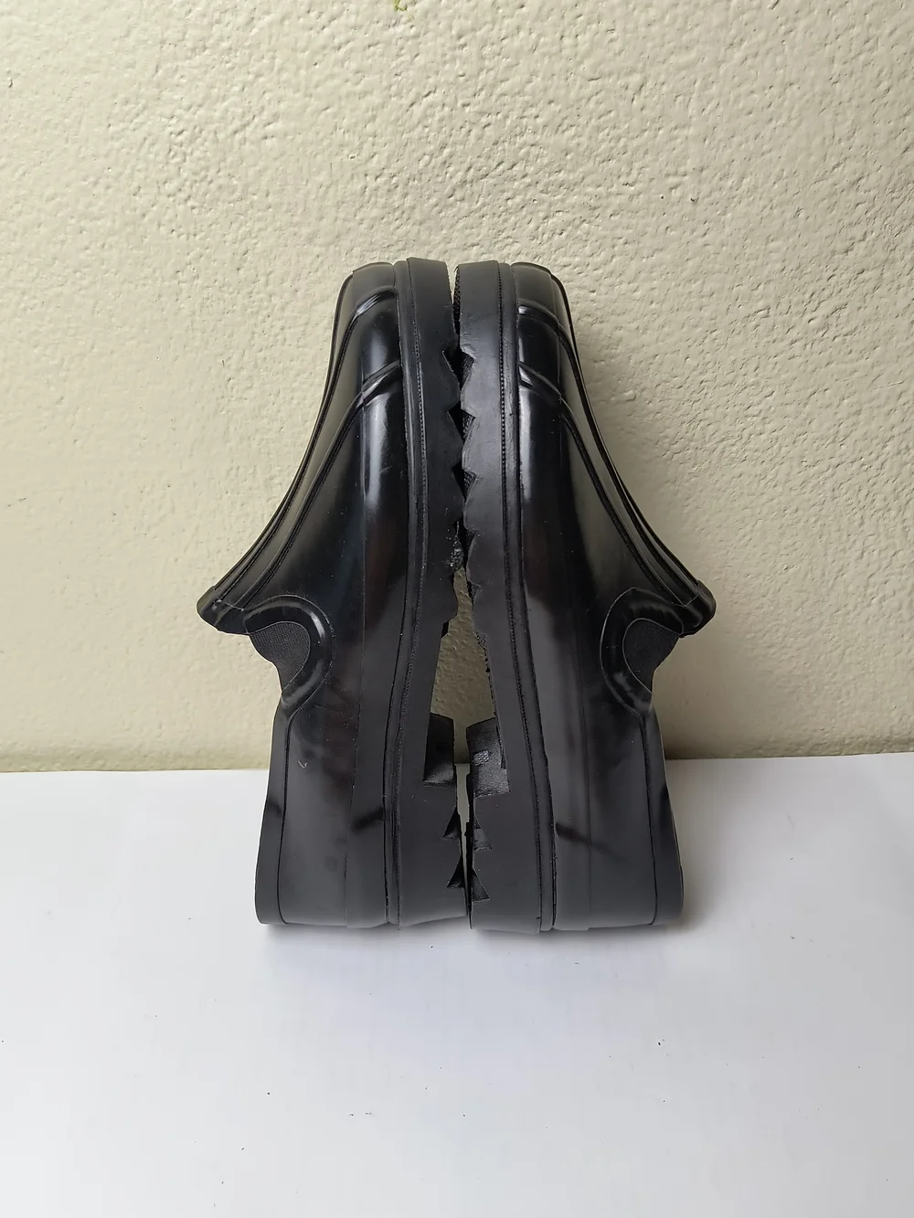 totes 8 Women's Black Waterproof Winter Rain Slip-Ons